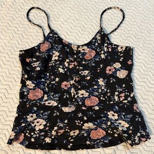 American Eagle Outfitters Black Floral Camisole